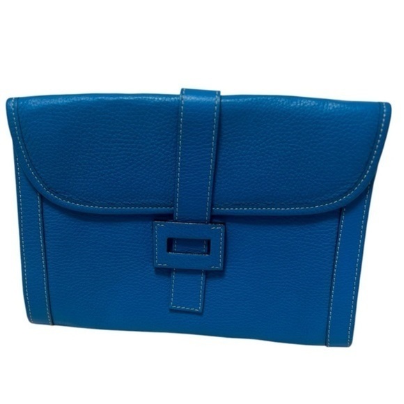 Laurent Effel Handbags - Laurent Effel Small Leather
Clutch blue purse handbag